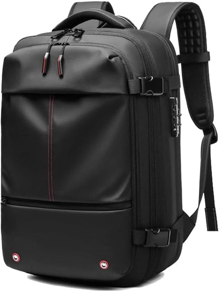 Expandable Compression Travel Backpack with Anti-Theft Lock and Wet Compartment