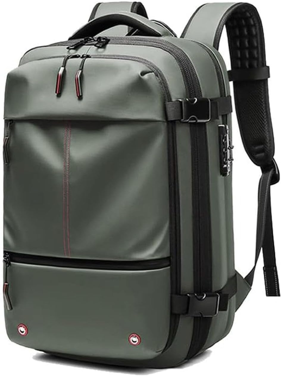 Expandable Compression Travel Backpack with Anti-Theft Lock and Wet Compartment