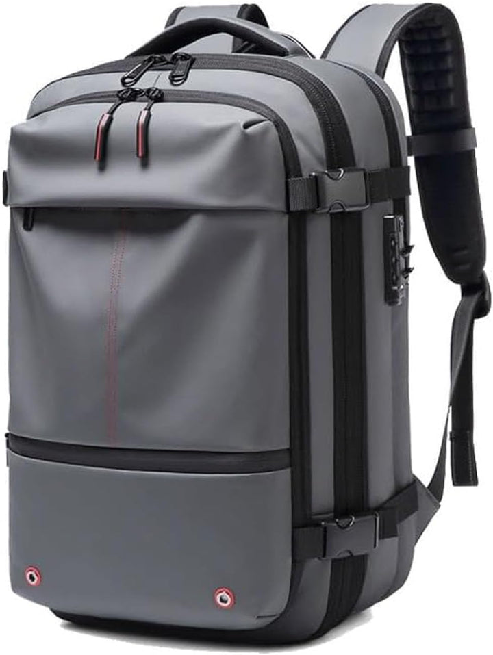 Expandable Compression Travel Backpack with Anti-Theft Lock and Wet Compartment