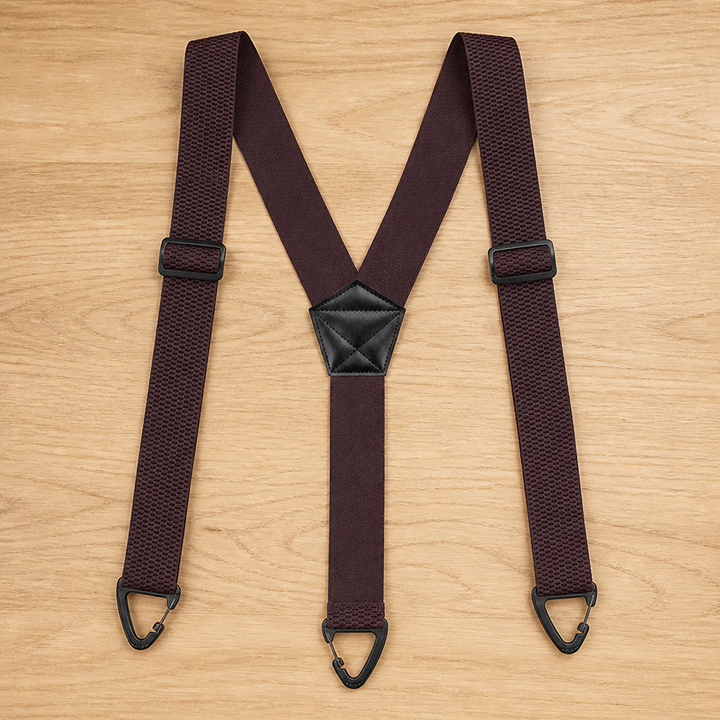 Men's Elastic Suspenders, 1.5 Inch Wide with Metal Clips, X or Y Back