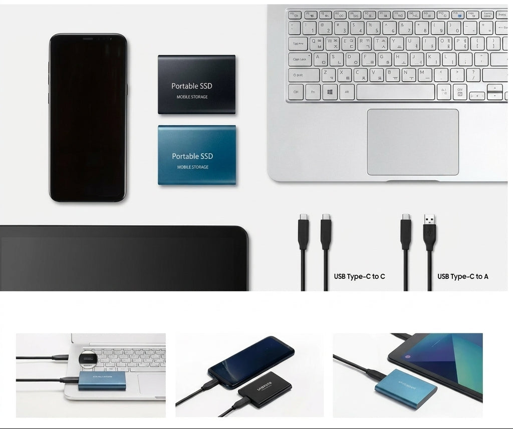 128 TB External SSD – Compact, Fast Portable SSD