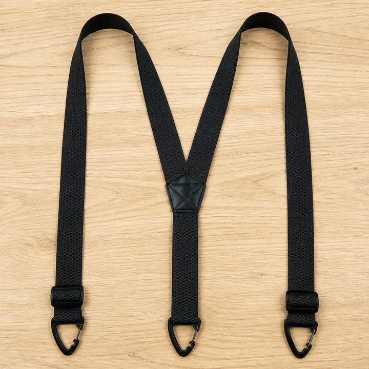 Men's Elastic Suspenders, 1.5 Inch Wide with Metal Clips, X or Y Back