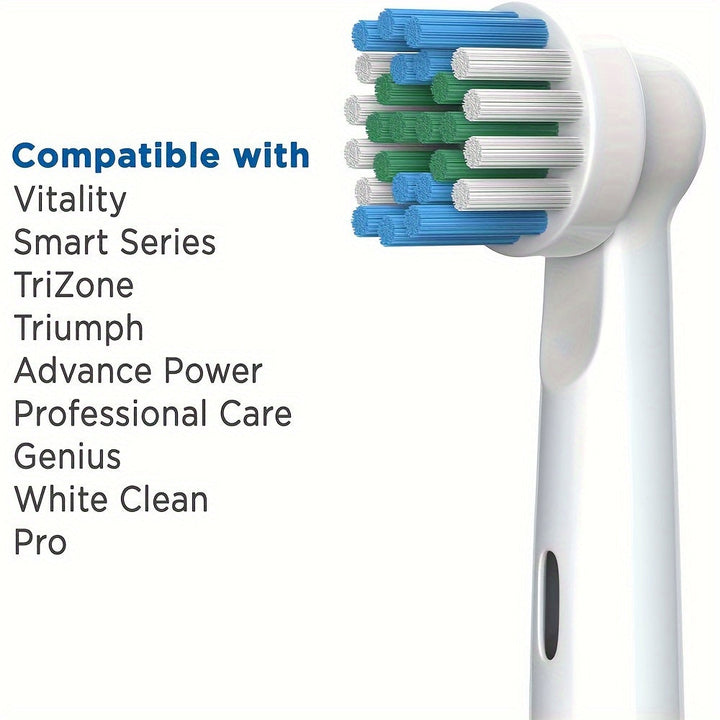 16 Replacement Brush Heads – Compatible with Oral-B Models and Offer a Thorough Clean