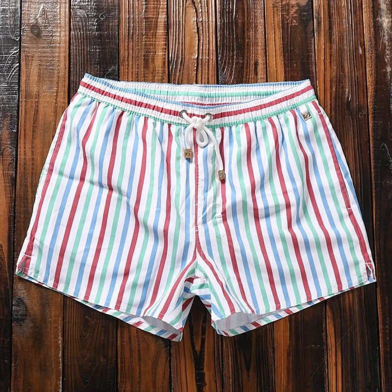 Men's Striped Shorts with Elastic Waistband – Matteo