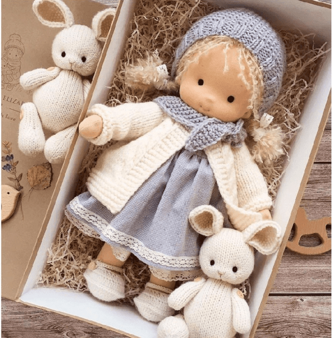Handmade Waldorf Cuddle Doll – Poppi
