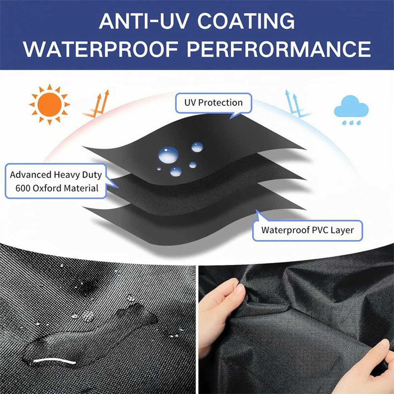 Heavy-Duty Round Patio Furniture Cover with Air Vents