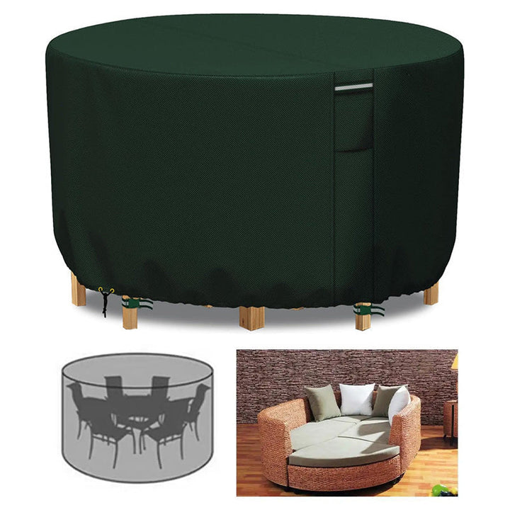 Heavy-Duty Round Patio Furniture Cover with Air Vents