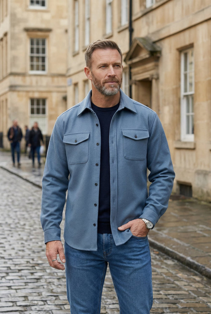 Men's Overshirt Jacket with Chest Pockets