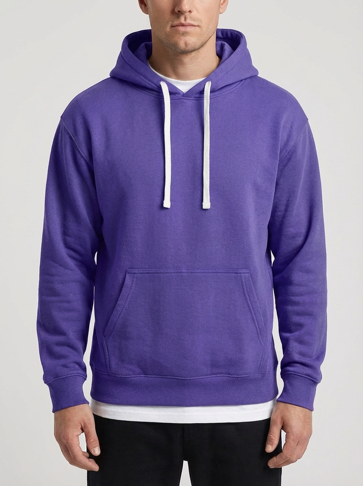 Relaxed Fit Pullover Hoodie For Men