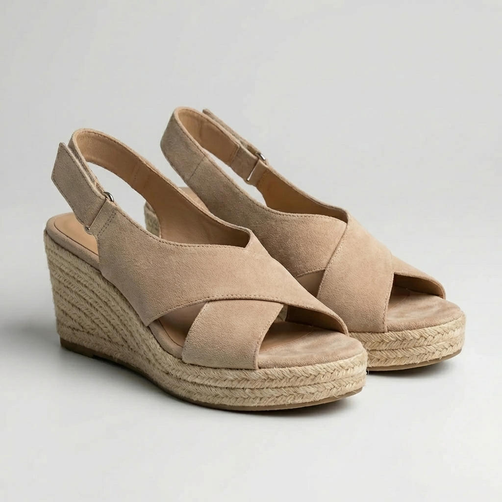 Women Open-Toe Wedge Espadrille Sandal
