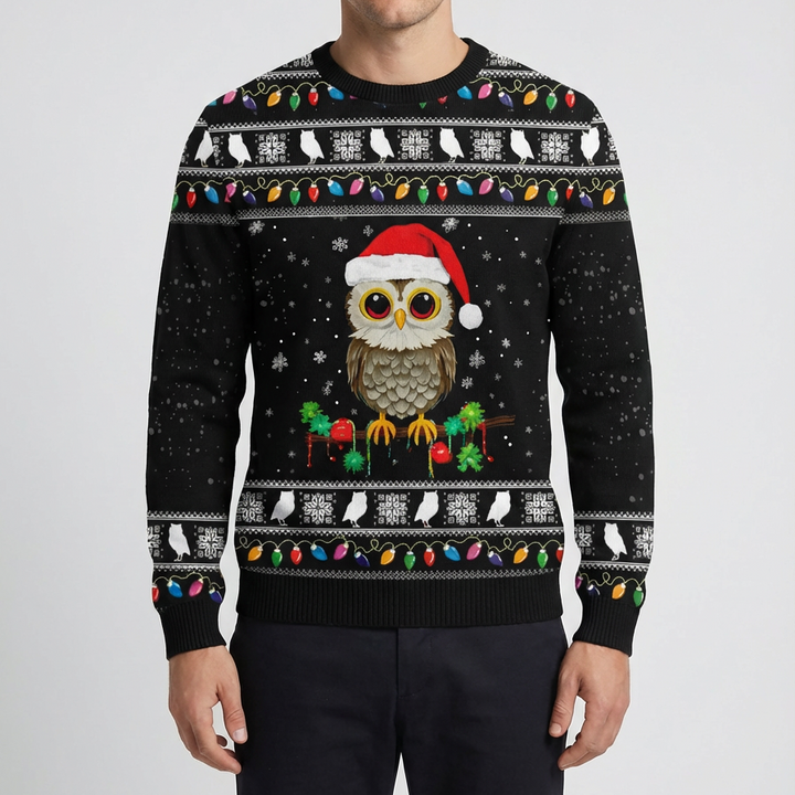 Festive Frog Graphic Holiday Sweater for Men