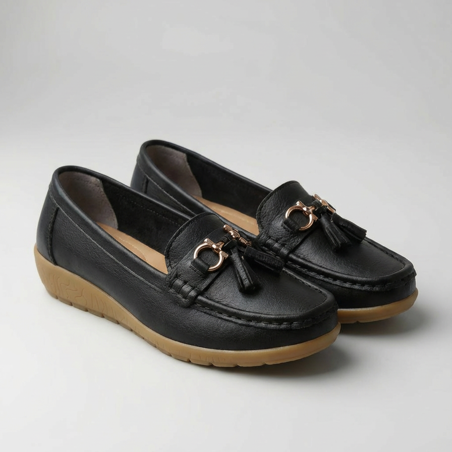 Slip-On Flat Loafer With Tassel Detail