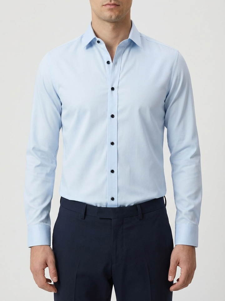 Slim Fit Long Sleeve Button-Down for Men