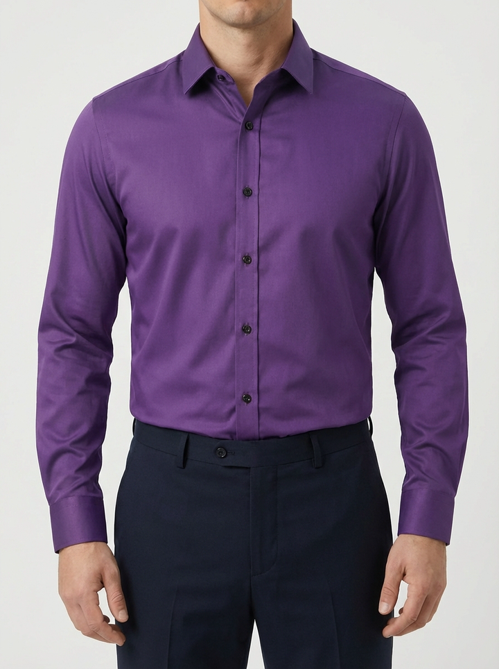 Slim Fit Long Sleeve Button-Down for Men