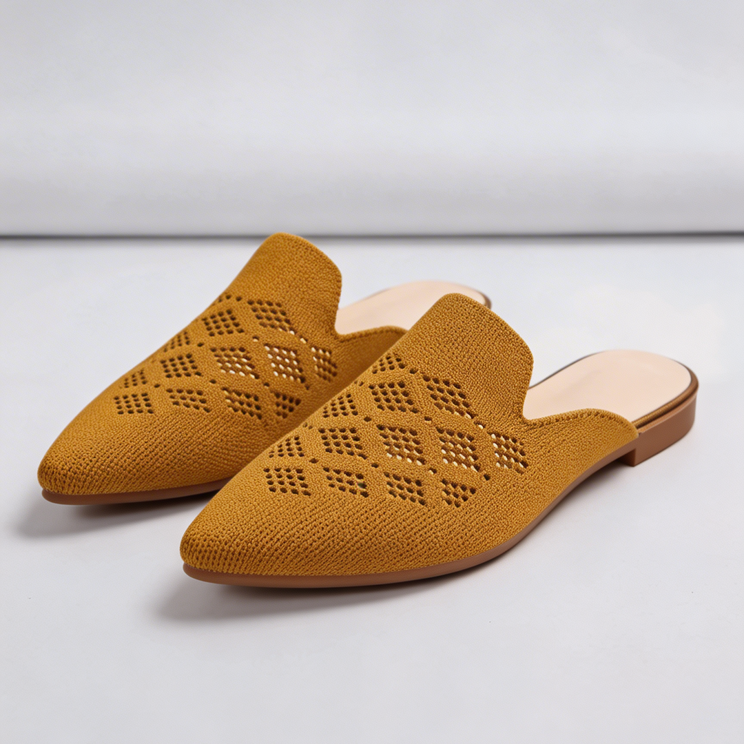 Pointed Toe Flat Slip-On Mule