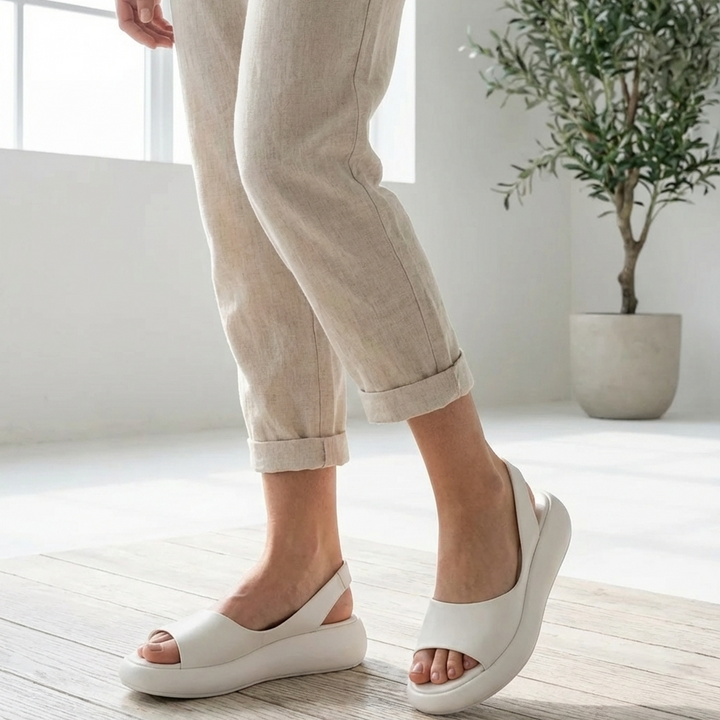Open-Toe Slip-On Platform Sandal for Women