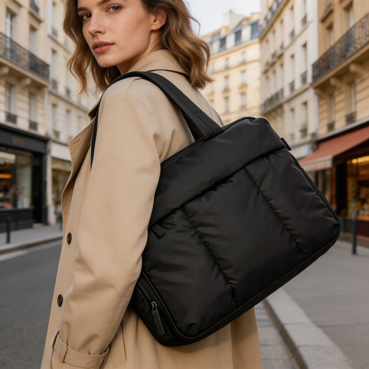Quilted Puffer Duffle Bag