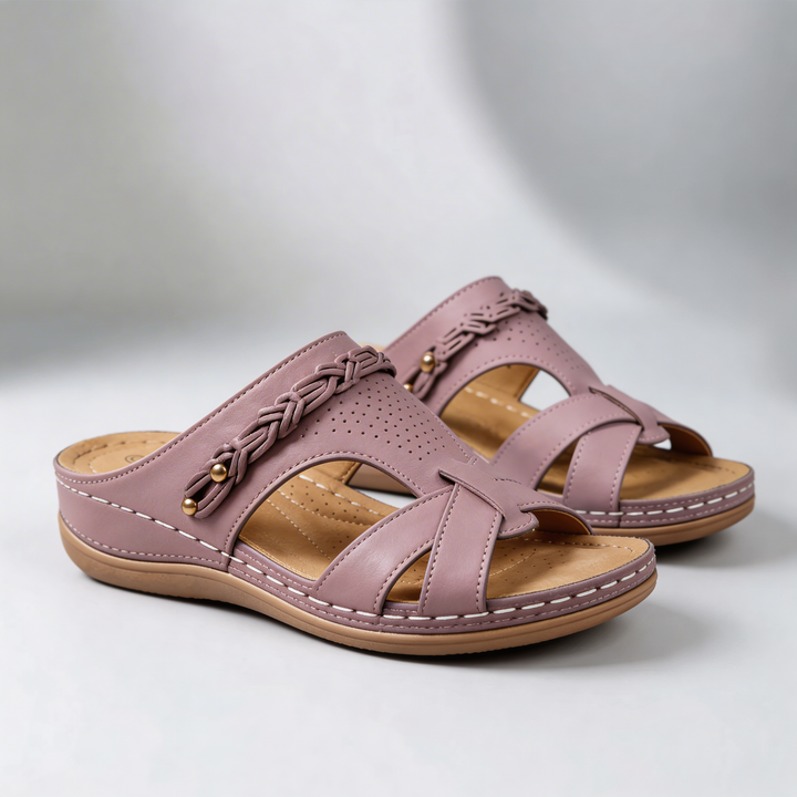 Bohemian Wedge Slip-On Sandals for Women