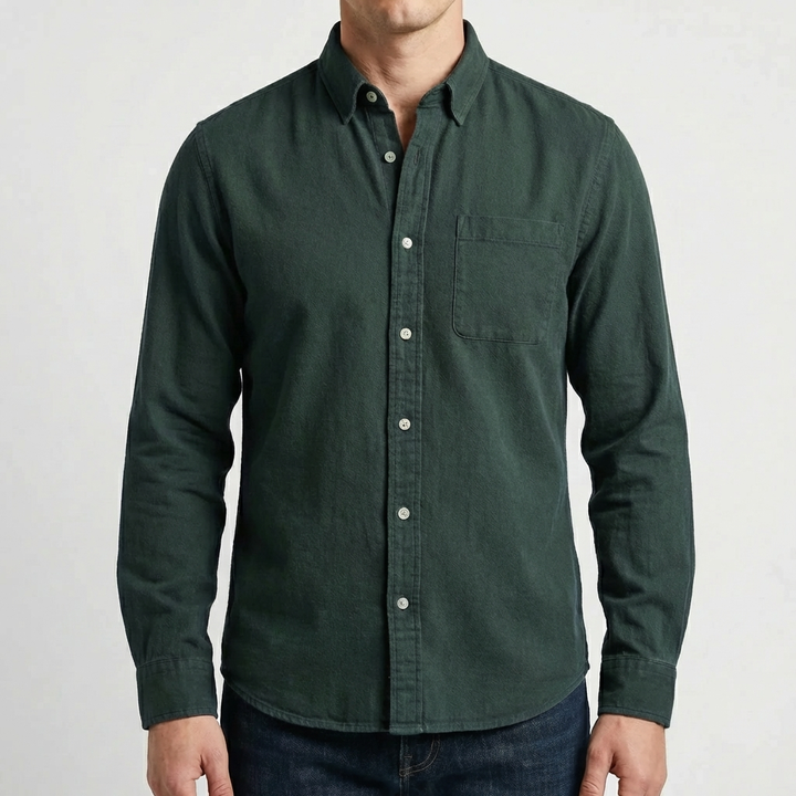 Long Sleeve Button-Up Casual Shirt