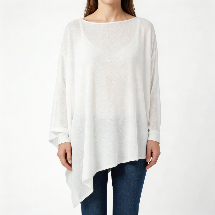 Long Sleeve Asymmetric Hem Shirt for Women