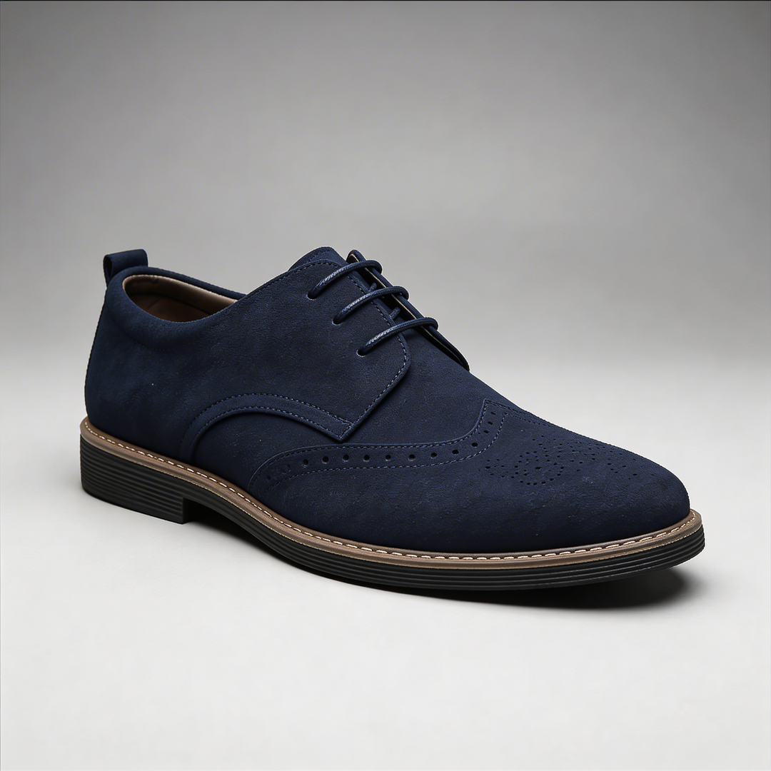 Brogue Detail Lace-Up Oxford Shoe for Men