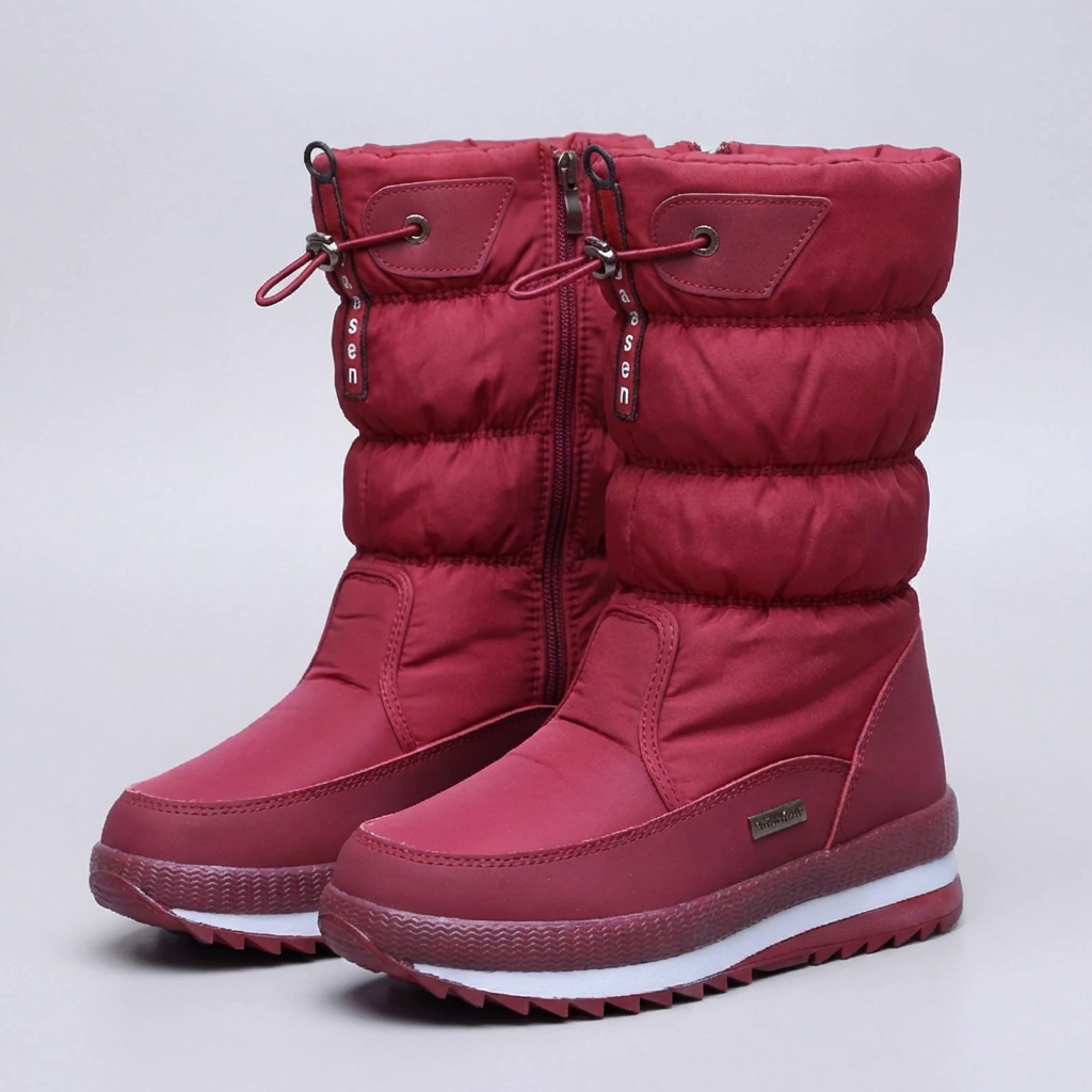 Quilted Mid-Calf Slip-On Winter Boot for Women
