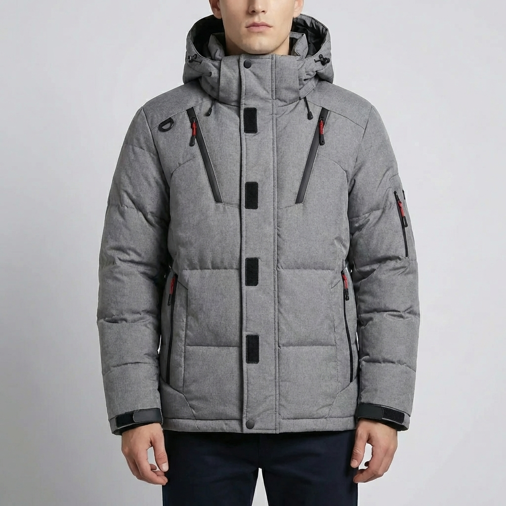 Insulated Hooded Winter Jacket for Men