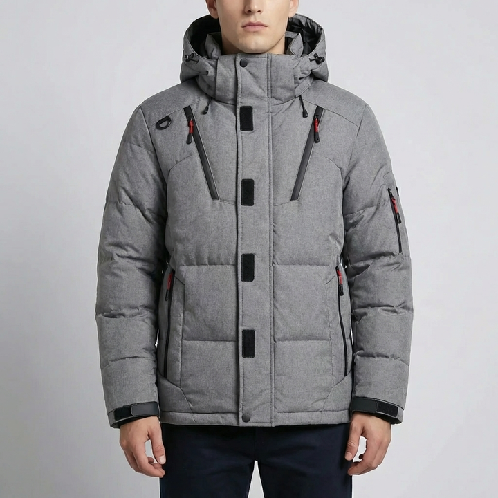 Insulated Hooded Winter Jacket for Men
