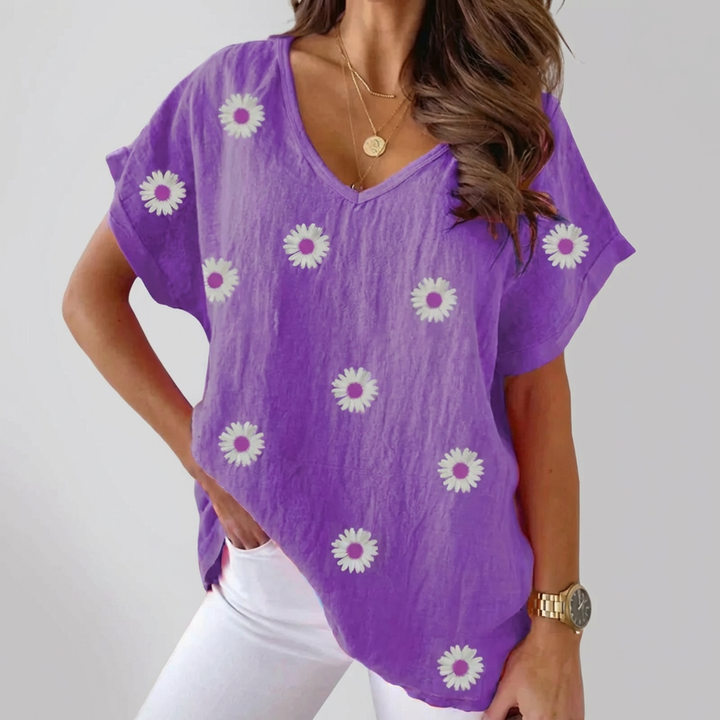 Casual V-Neck Blouse for Women
