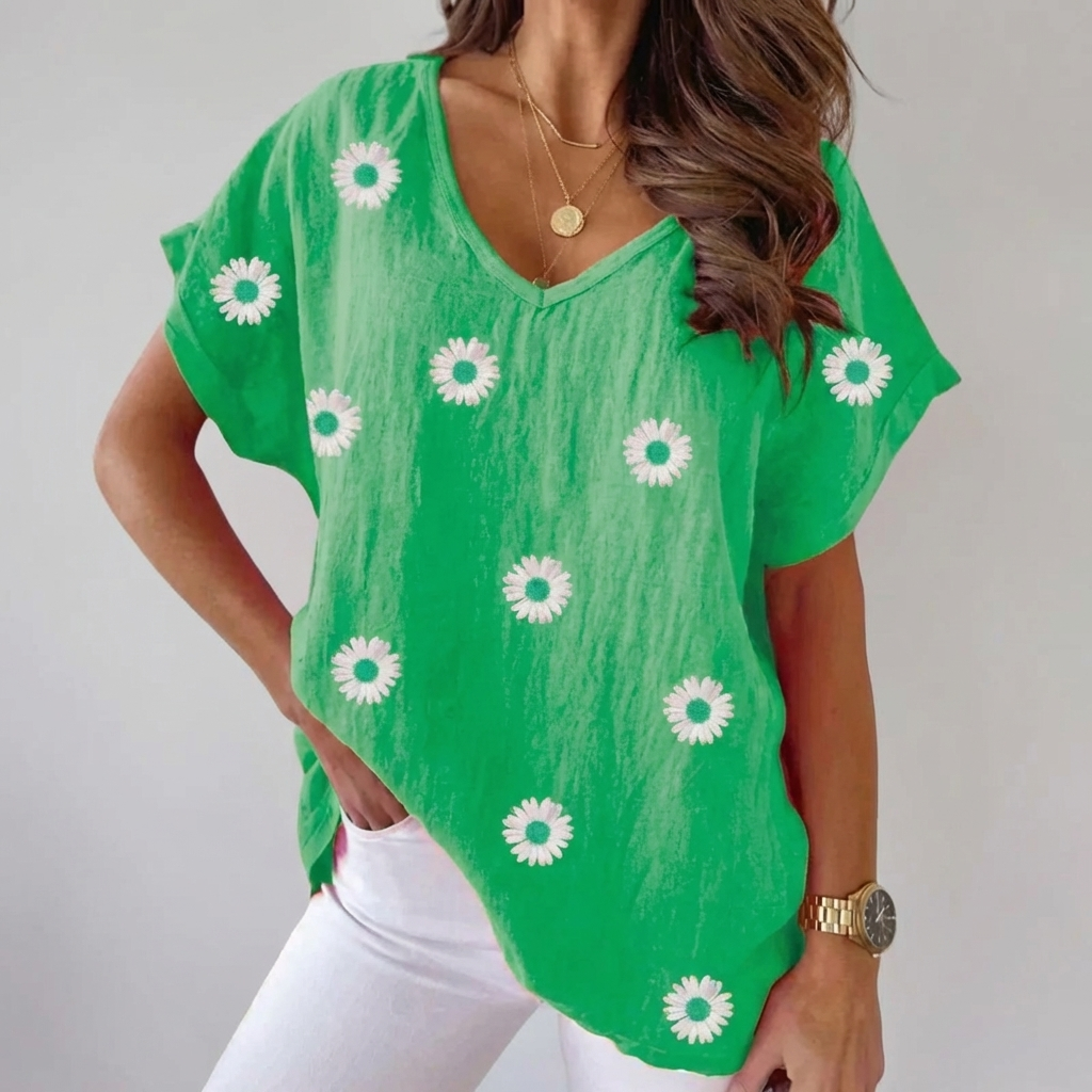 Casual V-Neck Blouse for Women