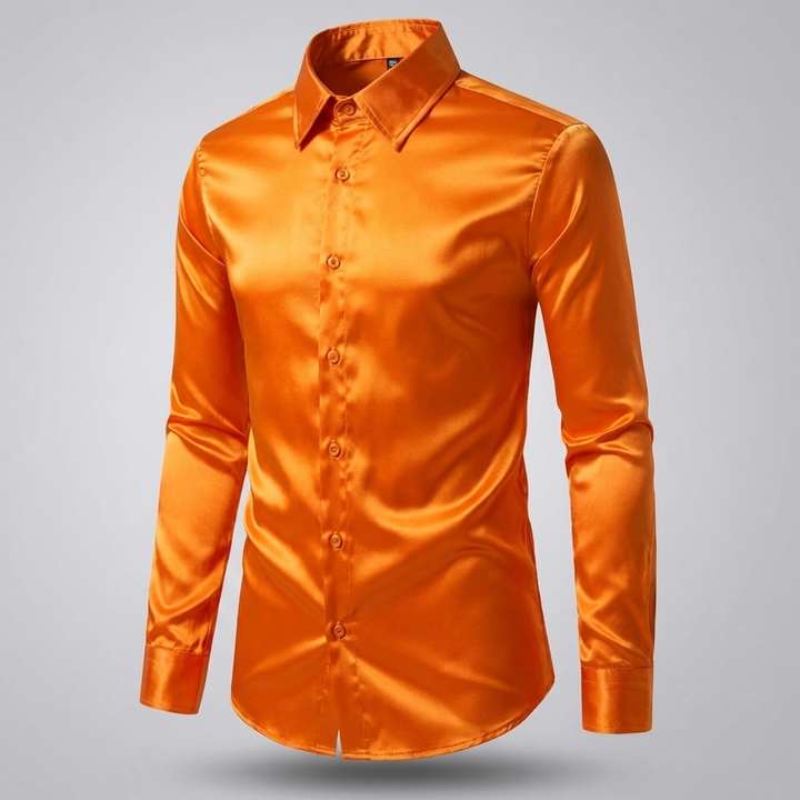 Shiny Business-Style Long Sleeves for Men