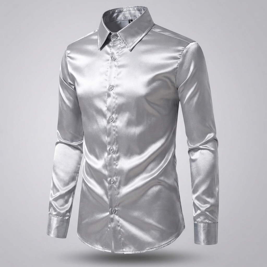 Shiny Business-Style Long Sleeves for Men