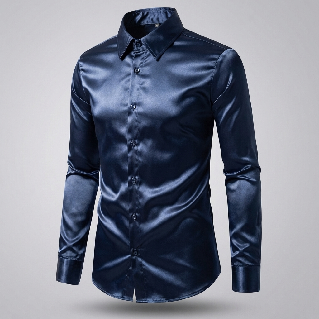 Shiny Business-Style Long Sleeves for Men