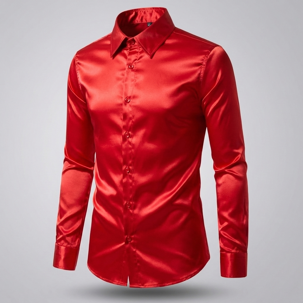 Shiny Business-Style Long Sleeves for Men