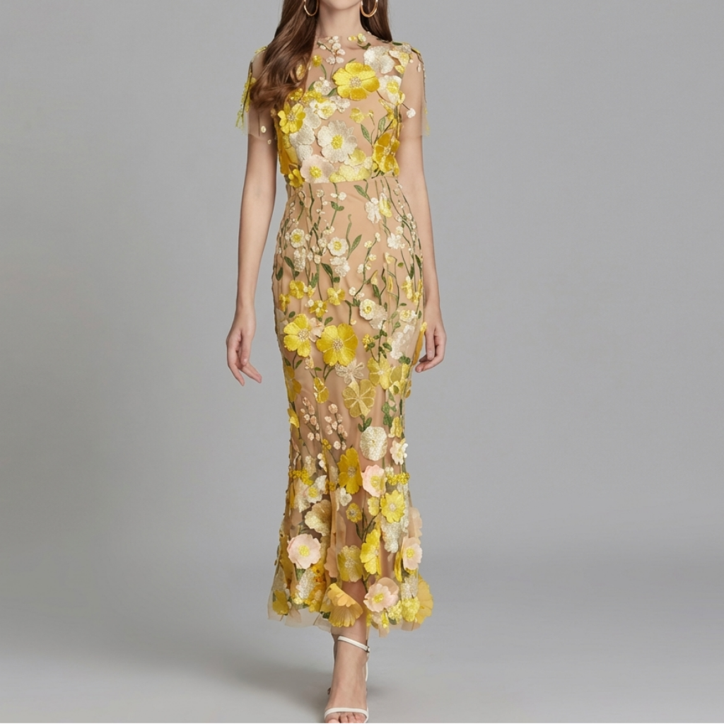 Women’s Summer Embroidered Lace Prom Dress