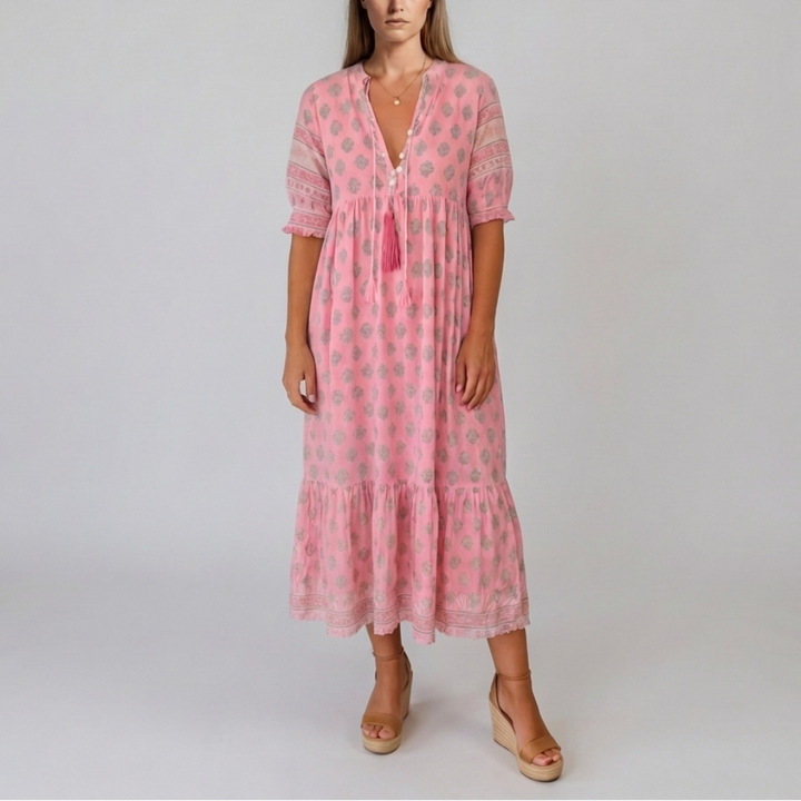 Bohemian Lantern Sleeve Dress