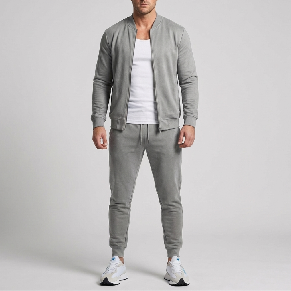 Men’s Zip-Up Jacket and Pants Set