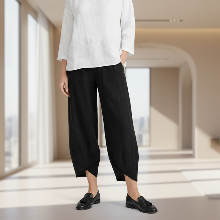 Elegant Wide‑Leg Satin Trousers