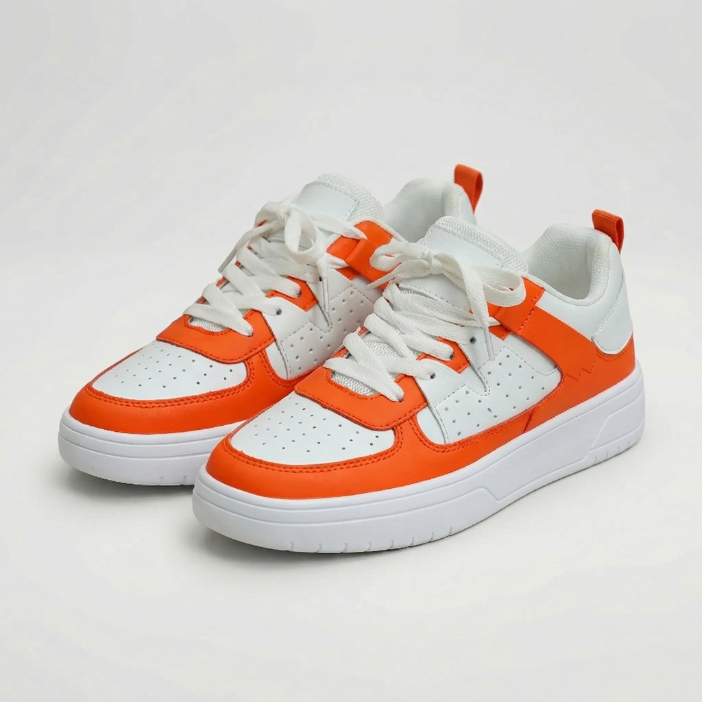 Color-Block Low-Top Lace-Up Sneaker