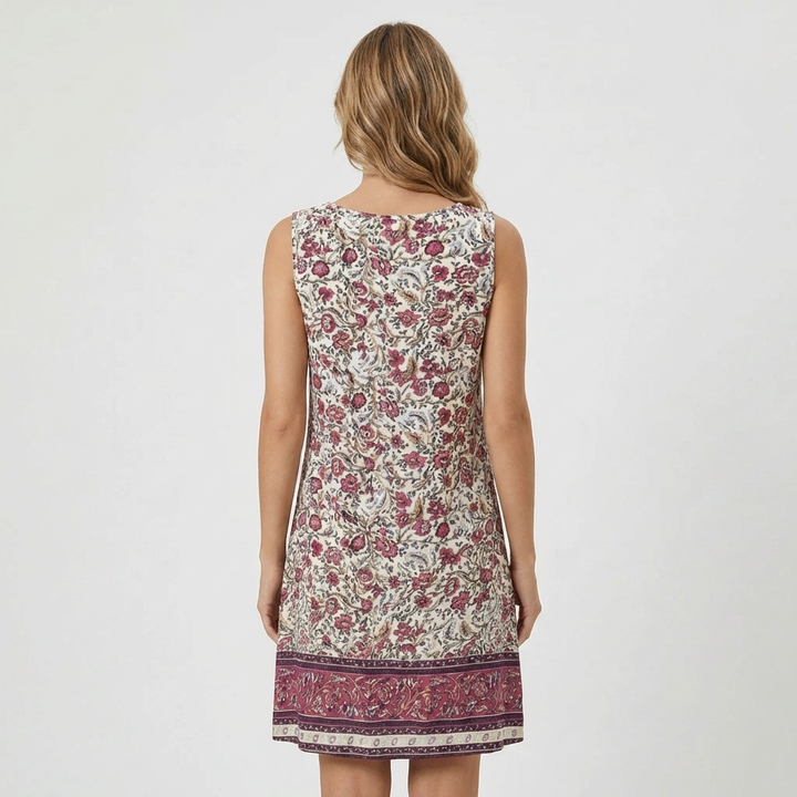 Sleeveless Floral Print Mini Dress