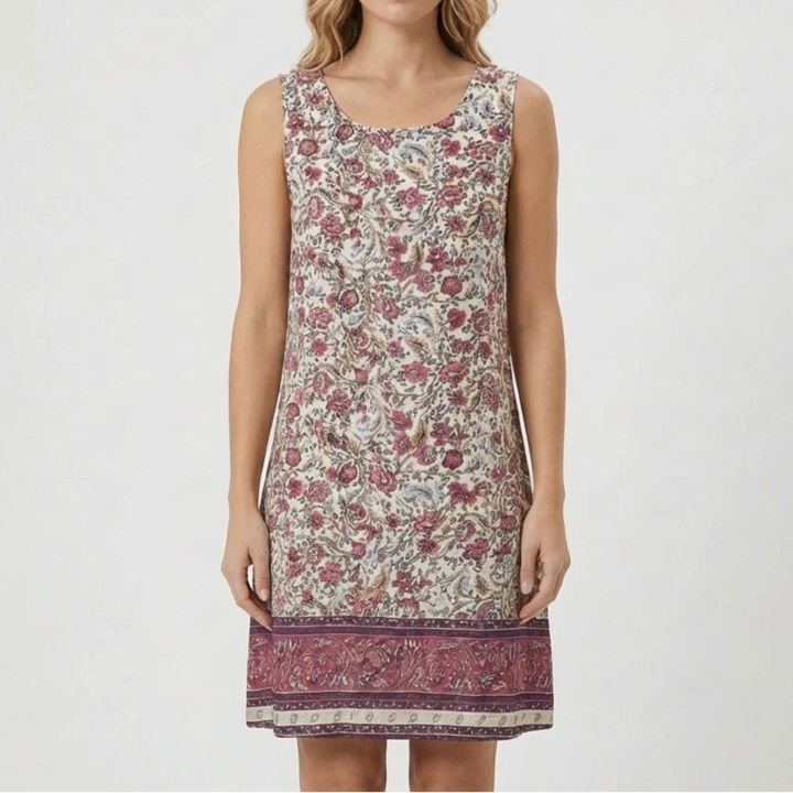 Sleeveless Floral Print Mini Dress