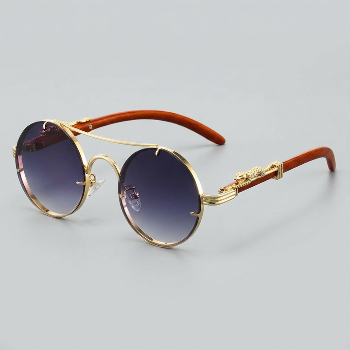 Round Frame Vintage-Inspired Fashion Sunglasses