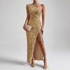 Sequin Maxi Evening Dress