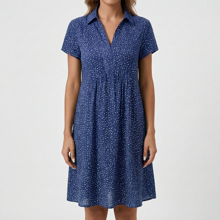Button-Front Midi Shirt Dress