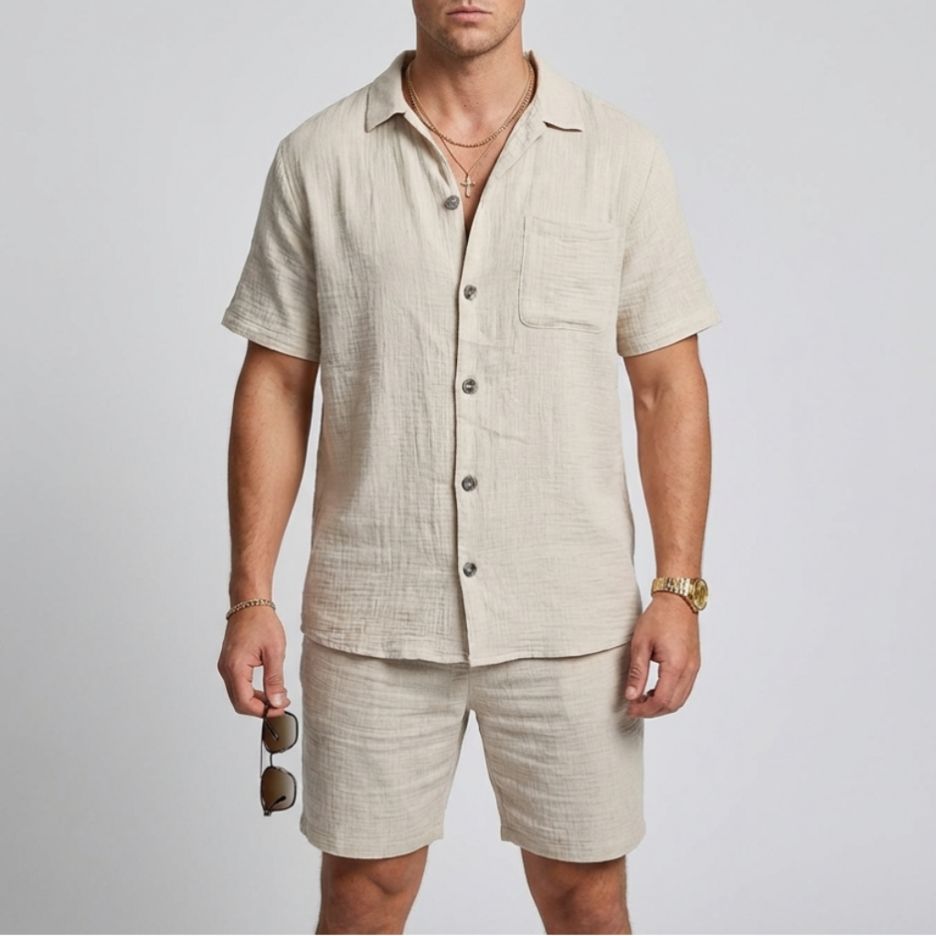 Two-Piece Men's Linen Set