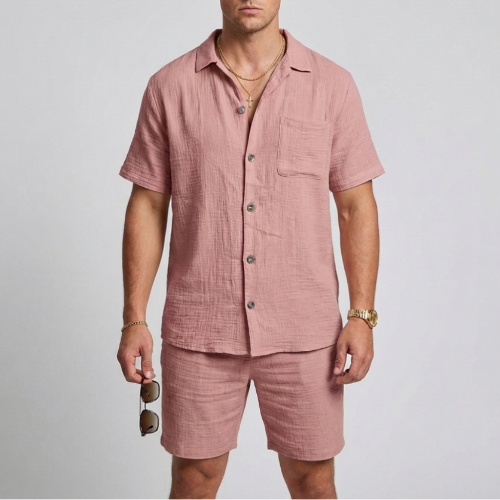 Two-Piece Men's Linen Set