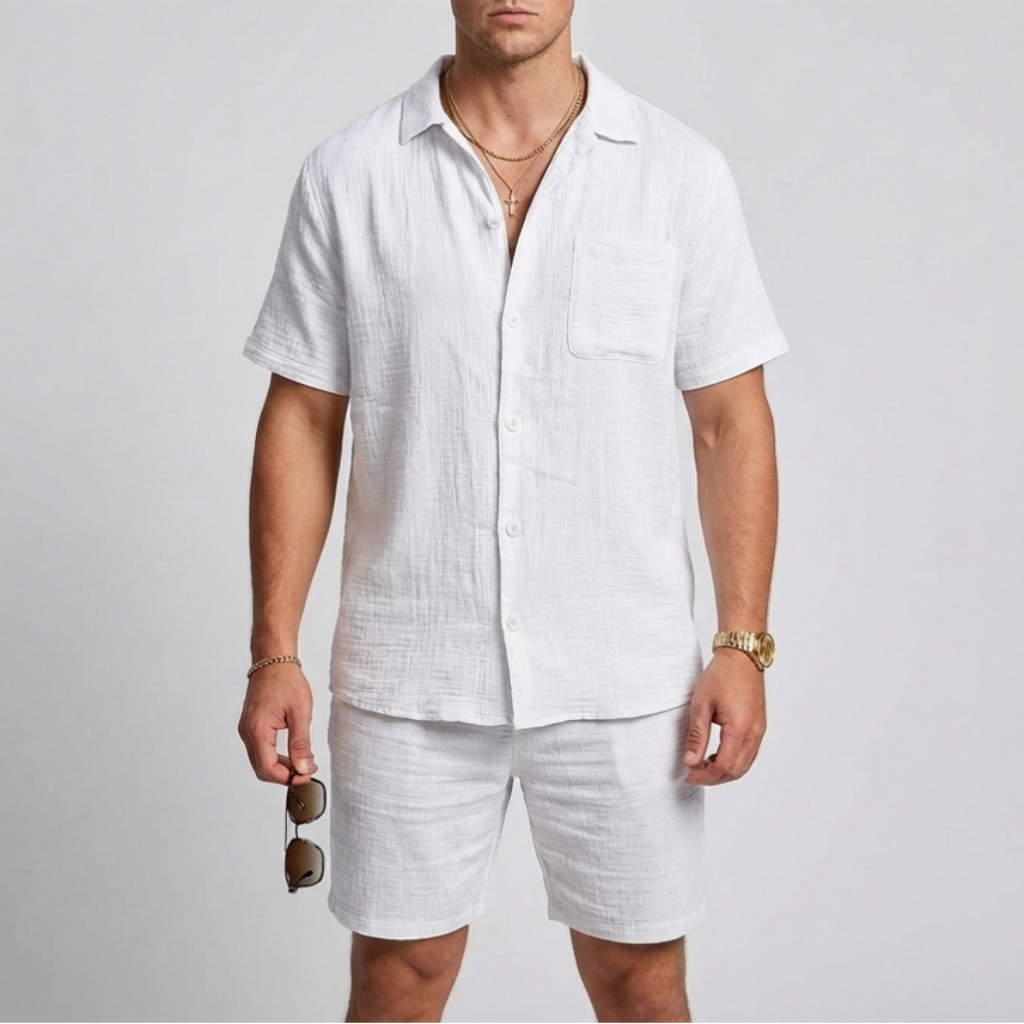 Two-Piece Men's Linen Set