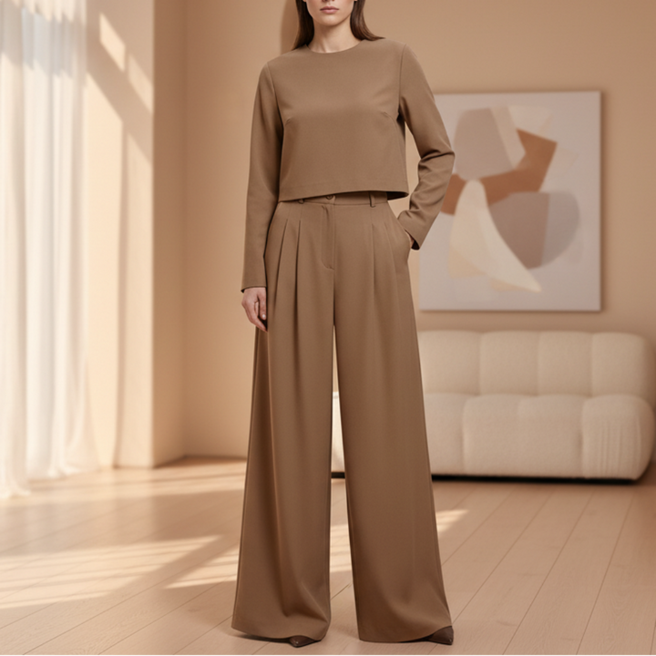Elegant Two-Piece Palazzo Set for Women