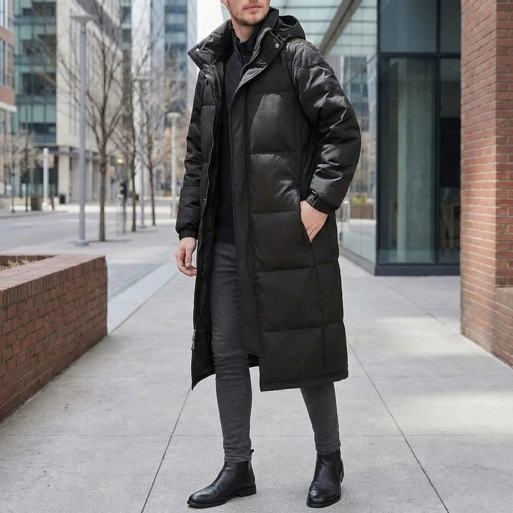 Long Padded Hooded Winter Jacket