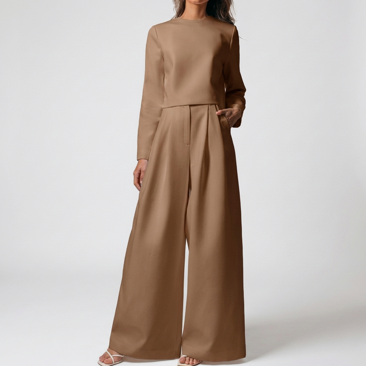 Elegant Two-Piece Palazzo Set for Women